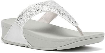 FitFlop Lulu Crystal Mix Dames Zilveren Sandalen - EU 40.5 / UK 7