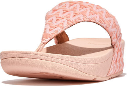 FitFlop Lulu geo-webbing toe-post sandals Roze - 40
