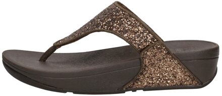 FitFlop Lulu Glitter Thongs slippers bruin - Maat 42