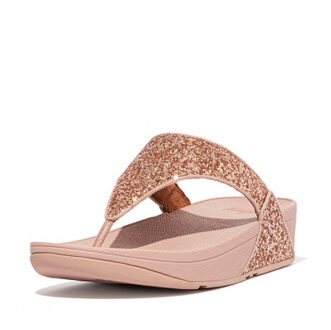 FitFlop Lulu glitter toe-thongs - maat 38 Roze