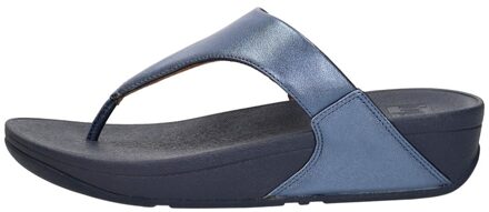 FitFlop Lulu Leather Toe-post Blauw - 37