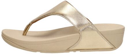 FitFlop Lulu Leather Toepost Goudkleur - 41