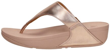 FitFlop Lulu Leather Toepost Rosé-goud - 41