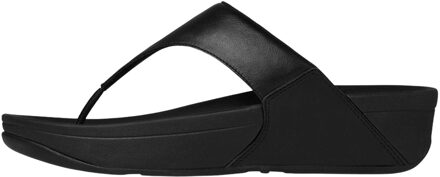 FitFlop Lulu Leather Toepost Zwart - 37