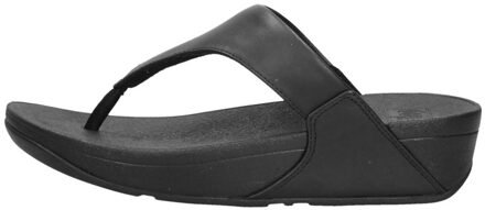 FitFlop Lulu Leather Toepost Zwart - 41
