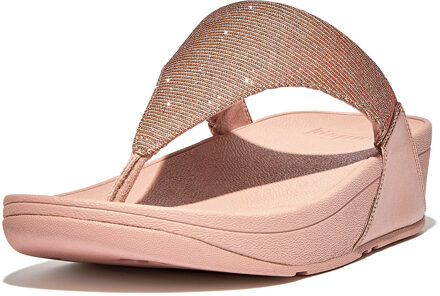 FitFlop Lulu shimmerlux toe-post sandals Roze - 40