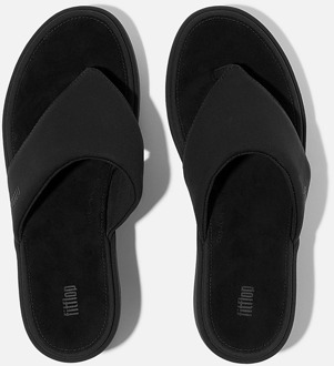 FitFlop PlatFForms Vrouwen Wedge Tenen-Post Sandalen Zwart