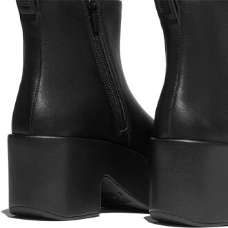 FitFlop Platform Leren Dameslaarzen met Hakken Zwart - maat