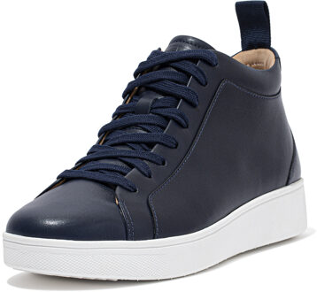 FitFlop Rally high top sneaker leather Blauw - 36