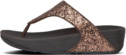 FitFlop TM Vrouwen Leren Slippers - Lulu toe glitter - 36