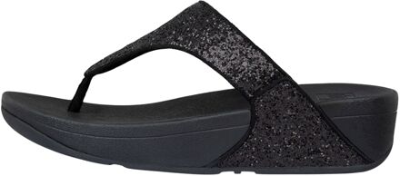 FitFlop Vrouwen Slippers -  Lulu toe glitter - Zwart - Maat 37