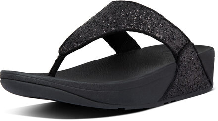 FitFlop Vrouwen Slippers -  Lulu toe glitter - Zwart - Maat 37