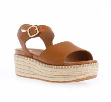 FitFlop Women's Fit Flop Eloise Espadrille Back-Strap Wedge Sandals in Tan Bruin - EU 42 / UK 8
