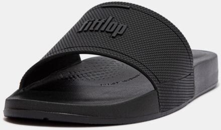 FitFlop Women's Fit Flop iQushion Pool Sliders in Black Zwart - EU 42 / UK 8