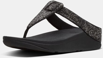 FitFlop Women's Fit Flop Isabelle Toe Post Sandal in Black Zwart - EU 36 / UK 3