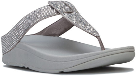 FitFlop Women's Fit Flop Isabelle Toe Thong Sandals in Silver Zilver - EU 36 / UK 3