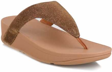 FitFlop Women's Fit Flop Lottie Glitzy Toe Thong Sandalen in Bronze Brons - EU 38 / UK 5