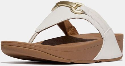 FitFlop Women's Fit Flop Lulu Chunky-Snaffle Leather Toe-Post Sandals in White Wit - EU 42 / UK 8