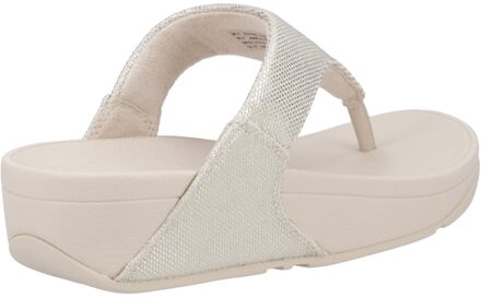 FitFlop Women's Fit Flop Lulu Coated Canvas Toe-Post Sandals in Beige Goud - EU 40.5 / UK 7
