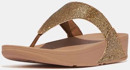 FitFlop Women's Fit Flop Lulu Glitterball Toe-Post Sandals in Gold Goud - EU 38 / UK 5