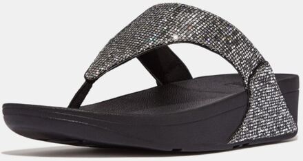 FitFlop Women's Fit Flop Lulu Glitterball Toe-Post Sandals in Silver Zilver - EU 40.5 / UK 7