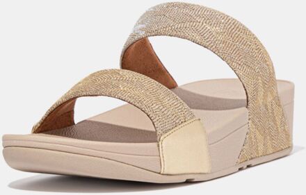 FitFlop Women's Fit Flop Lulu Glitz Slides in Rose Gold - maat Roségoud