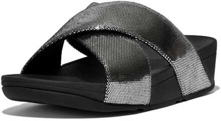 FitFlop Women's Fit Flop Lulu Lustra Cross Sliders in Black Zwart