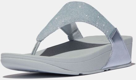 FitFlop Women's Fit Flop Lulu Shimmerlux Toe-Post Sandals in Blue Blauw - EU 38 / UK 5