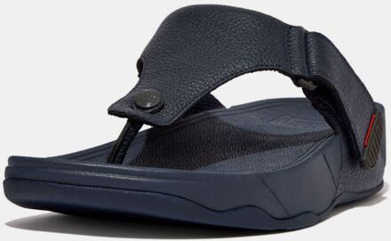 FitFlop Women's Fit Flop Trakk II Leather Toe-Post Sandals in Navy - EU 42 / UK 8