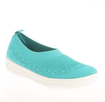 FitFlop Women's Fit Flop Uberknit Slip On Ballet Pumps in Blue Blauw - EU 37 / UK 4