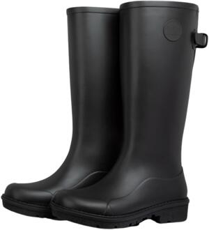 FitFlop Women's Fit Flop Wonderwelly Tall Wellington Boots in Black Zwart