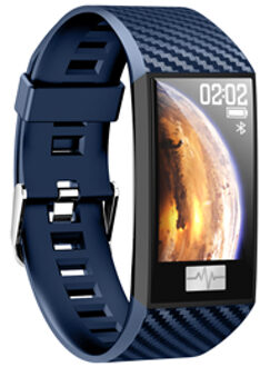 Fitness Activiteit Tracker Mannen Vrouwen Hartslagmeter Bloeddruk USB Lading Waterdicht Smart Armband Horloge Fit Smartwatch Blauw