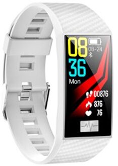 Fitness Activiteit Tracker Mannen Vrouwen Hartslagmeter Bloeddruk USB Lading Waterdicht Smart Armband Horloge Fit Smartwatch wit