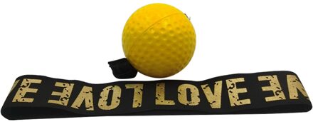 Fitness Elastische Hoofdband Boksen Reflex Snelheid Punch Bal Set Gym Spelen Hand Oog Training Kids Volwassenen Oefening Draagbare Grappig geel