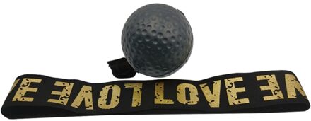 Fitness Elastische Hoofdband Boksen Reflex Snelheid Punch Bal Set Gym Spelen Hand Oog Training Kids Volwassenen Oefening Draagbare Grappig zwart