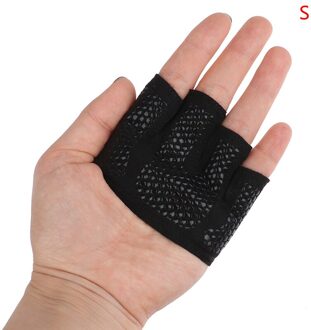 Fitness Half Vinger Handschoenen Mannen Vrouwen Voor Crossfit Workout Gym Handschoen Power Gewichtheffen Bodybuilding Hand Protector zwart