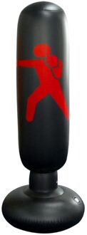 Fitness Opblaasbare Kinderen Bokszak Stress Punch Bag Stand Power zwart