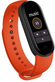 Fitness Tracker Hartslag Bloeddrukmeter Kleur Screen IP67 Waterdichte Mobiele Telefoon M6 Smart Armband Horloge oranje