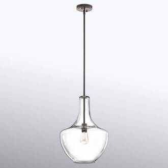 Fitting brons antiek - medium hanglamp Everly antiek brons, helder