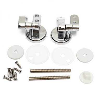 Fittings Duurzaam Bevestigingen Top Badkamer Zinklegering Universele Installeren Seat Vervanging Roestvrij Zilver Wc Scharnieren