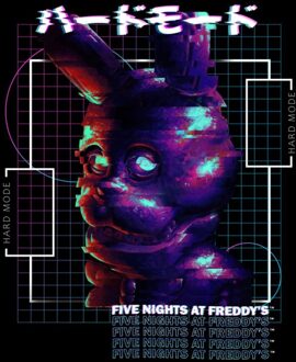 Five Nights at Freddy's Hard Mode Bonnie Glitch Unisex T-Shirt - Black - M Zwart