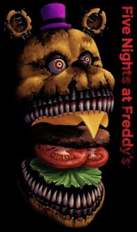 Five Nights at Freddy's Midnight Snack Burger Unisex T-Shirt - Black - XL Zwart