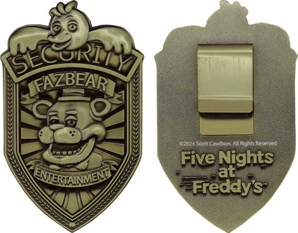 Five Nights at Freddy´s Replica Security Badge Antique Brass Edition