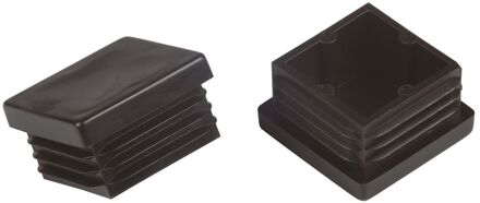 Fix-o-moll Insteek Meubeldoppen Zwart 25x25mm 4st