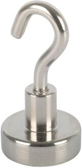 Fix-o-moll Magneet Haak Neodym Zilver 25mm
