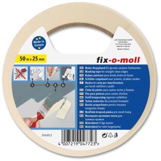 Fix-o-moll Maskingtape 50mx25mm wit