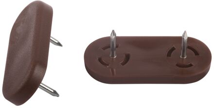 Fix-o-moll Meubelglijder Met Nagel Kunststof Bruin 45x20mm 4 St