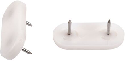 Fix-o-moll Meubelglijder Met Nagel Kunststof Wit 45x20mm 4 St