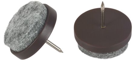 Fix-o-moll Meubelviltglijders Met Nagel Bruin 24mm 16 St
