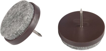 Fix-o-moll Meubelviltglijders Met Nagel Bruin 28mm 16 St
